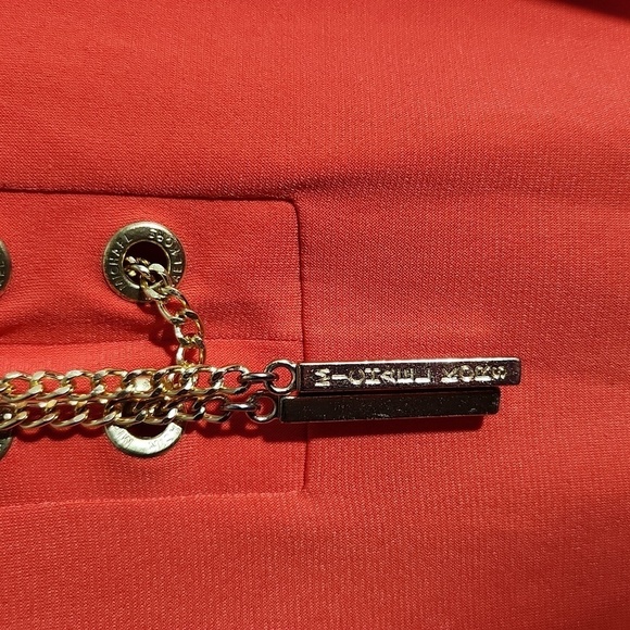 Michael Kors Womens Dress Size M Longsleeve Peachish Gold Midi Belt Tunix - Picture 2 of 10